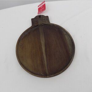 Ashland Christmas Wooden Ornament Shaped Tray Holiday Pines Serving Platter New